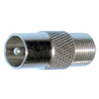 Переходник ТV-папа/F-мама для стыковки ТВ-кабеля с ТВ розеткой или телевизором (100шт)