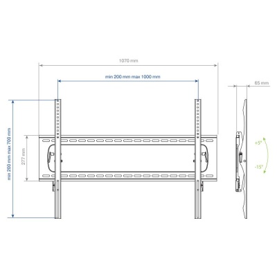 Кронштейн для телевизора Kromax STAR PRO-112 черный 55"-100" макс.103кг настенный наклон