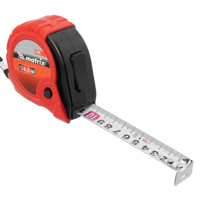 Рулетка Rubber, 7,5 м х 25 мм, обрезиненный корпус