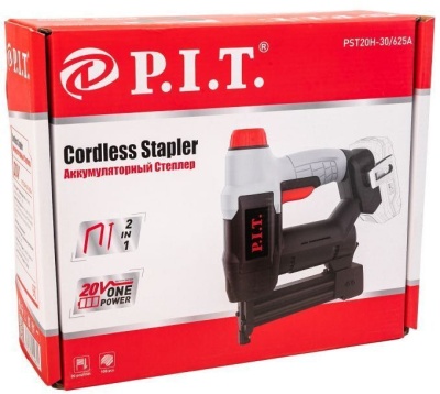 Степлер аккумуляторный P.I.T. PST20H-30/625A Solo скобы тип 18Ga/600: 15-25мм гвозди тип 18Ga/F: 15-32мм
