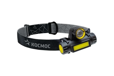 Фонарь налобный Космос KOCH103WLITH черный/желтый 6Вт лам.:светодиод.x1