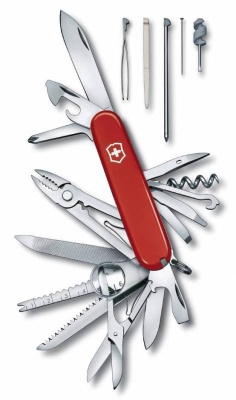 Нож перочинный Victorinox SwissChamp (1.6795) 91мм 33функций красный карт.коробка