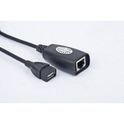 Gembird UAE-30M USB 2.0 кабель удлинительный AM/AF/RJ45Fx2  по витой паре