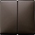 Systeme electric MTN3400-4015 MERTEN КЛАВИША двойная, КОРИЧНЕВЫЙ, SD