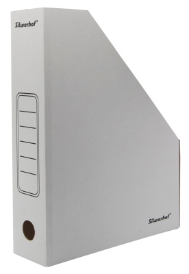 Лоток вертикальный Silwerhof ЛВ-75БЕЛЫЙ микрогофрокартон корешок 75мм A4 325x250x75мм белый