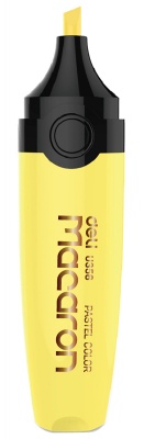 Текстовыделитель Deli EU356-YL Macaron скошенный пиш. наконечник 1-5мм желтый пастельный