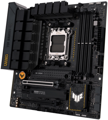 Материнская плата ASUS TUF GAMING B650M-PLUS, Socket AM5, B650, 4*DDR5, HDMI+DP, 4xSATA3 + RAID, M2, Audio, Gb LAN, USB 3.2, USB 2.0, mATX; 90MB1BF0-M0EAY0 (TUF GAMING B650M-PLUS)