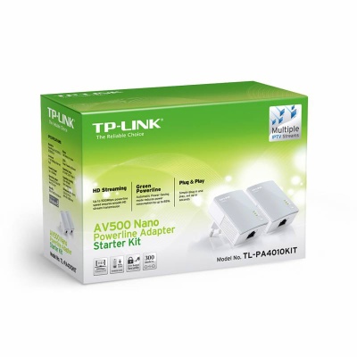 Сетевой адаптер Powerline TP-Link TL-PA4010KIT AV600 Fast Ethernet