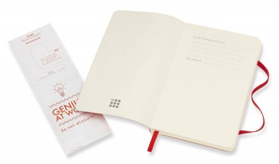 Блокнот Moleskine CLASSIC SOFT QP613F2 Pocket 90x140мм 192стр. нелинованный мягкая обложка красный