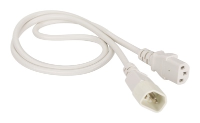 Кабель Lanmaster LAN-PP13/14-0.5-WH C13-С14 проводник.:3x0.75мм2 0.5м (упак.:1шт) белый