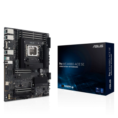 Материнская плата ASUS PRO WS W880-ACE SE LGA 1851 ATX 4xDDR5 3xPCIEx16 4xM.2 Thunderbolt USB-C HDMI VGA 2x2.5GLAN