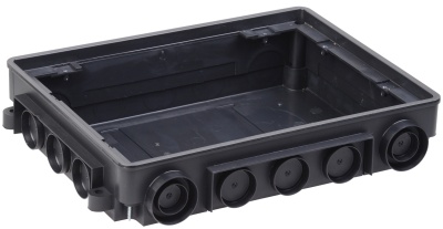 Iek KNU-12-PA-9011 Коробка напольная ONFLOOR 12 модулей