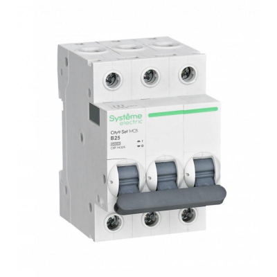 Systeme electric C9F14325 City9 Set Автоматический выключатель (АВ) B 25А 3P 4.5kA 400В