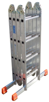 Лестница Krause Monto Multimatic шарнирная алюминий четырехсекционнаяx 4ступ. (120649)