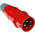 Вилка IEC 309 трехфазная, папа, 32A, 380V, разборная, красная (LAN-IEC-309-32A3P/M)