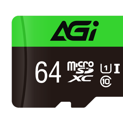 Карта памяти AGI microSDXC 64GB AGI Memory Card Choice TF138 AGI064GU1TF138-R2 UHS-I U1 Class 10, Adapter, 100/30 MB/s, RTL 2 in 1