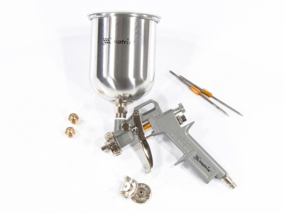 Краскораспылитель Matrix 57315 230л/мин соп.:1.8мм бак:1л серебристый