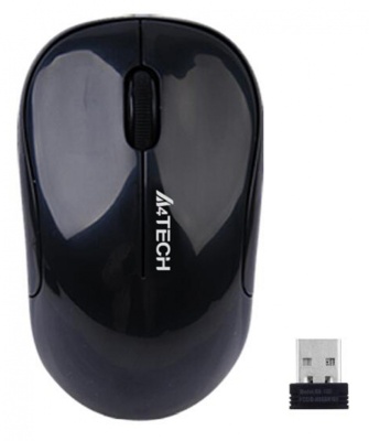 Мышь A4Tech V-Track G3-300N черный оптическая (1000dpi) беспроводная USB для ноутбука (3but)