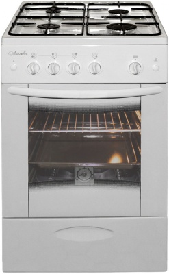 Плита Газовая Лысьва ГП 400 МС-2у белый (стеклянная крышка) реш.чугун