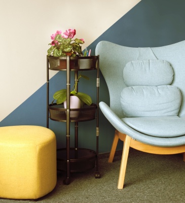 Этажерка Domfy DHC-FC30862 34.2x34.2x83.6см черный