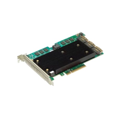 RAID-контроллер Broadcom 9670-24i SGL (05-50123-00 / 03-50123-00002 / 03-50123-00003) , PCIe 4.0  Full Height, 24G SAS/SATA/NVMe, RAID 0,1,5,6,10,50,60, 24port(3x8 SFF-8654), 8GB Cache, SAS4124 ROC, RTL