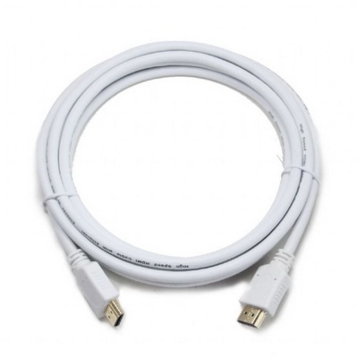 Кабель Cablexpert Кабель HDMI Cablexpert CC-HDMI4-W-6, 1.8м, v1.4, 19M/19M, белый, позол.разъемы, экран, пакет {100}