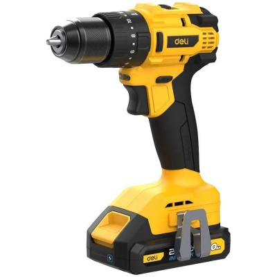 Дрель-шуруповерт аккумуляторная ударная Deli DC150 (2 АКБ*2Ач+ЗУ, 20В, 50Нм, сумка)
