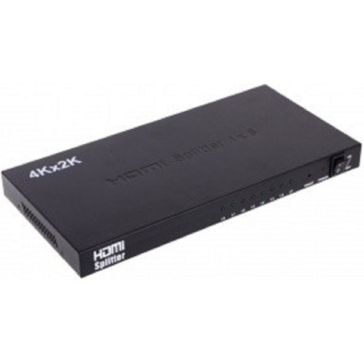 ORIENT HDMI 4K Splitter HSP0108H, 1->8, HDMI 1.4/3D, UHDTV 4K(3840x2160)/HDTV1080p/1080i/720p, HDCP1.2, внешний БП 5В/3A, метал.корпус (29987)