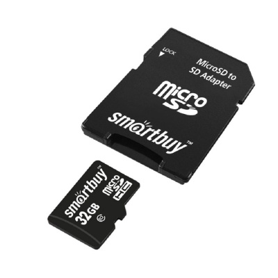 Карта памяти Micro SDHC 32GB Smartbuy Class 10 (с адаптером SD)LE