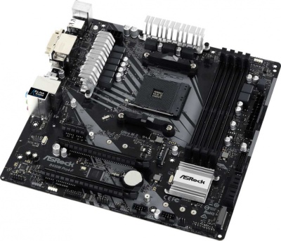 Материнская плата Asrock B450M PRO4-F Soc-AM4 AMD B450 4xDDR4 mATX AC`97 8ch(7.1) GbLAN RAID+VGA+DVI+HDMI