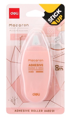Клеющий роллер Deli EA49201 прозрачный блистер 6мм x 8м Macaron