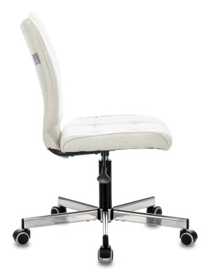 Кресло Бюрократ CH-330M молочный Velvet 20 крестовина металл хром