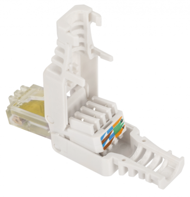 Коннектор Lanmaster (LAN-TMP-U5E-WH) UTP кат.5e RJ45 (упак.:1шт)