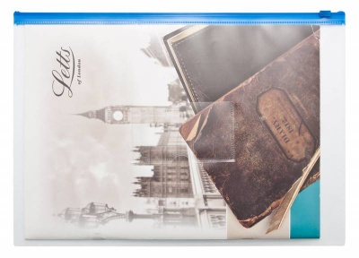 Папка на молнии ZIP Бюрократ -BPM4ARED A4+ полипропилен 0.15мм карм.для визит. цвет молнии красный