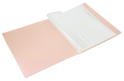 Папка с 40 прозр.вклад. Бюрократ Gems GEM40CREAM A4 пластик 0.7мм торц.карм с бум. встав кремовый жемчуг