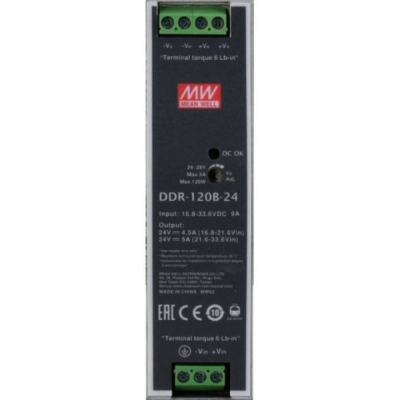 Преобразователь DC/DC; 120Вт; Uвх:16,8 - 33,6.В; Uвых:24ВDC; Iвых:5А, Mean Well