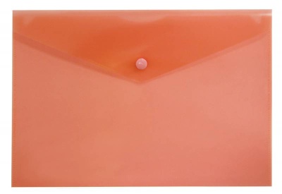 Конверт на кнопке Бюрократ -PK804A5RED A5 пластик 0.18мм красный