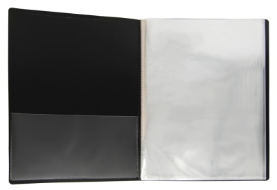 Папка с 80 прозр.вклад. Silwerhof Perlen 292981-74 A4 1мм карман синий металлик