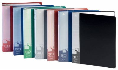 Папка с 20 прозр.вклад. Бюрократ -BPV20A3BLACK A3 пластик 0.8мм черный