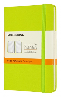 Блокнот Moleskine CLASSIC MM710C2 Pocket 90x140мм PP 192стр. линейка твердая обложка лайм