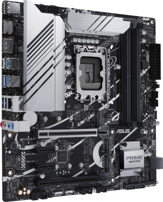 Материнская плата ASUS PRIME Z790M-PLUS, LGA1700, Z790, 4*DDR5, HDMI+DVI+DP, CrossFireX, SATA3 + RAID, Audio, Gb LAN, USB 3.2, USB 2.0, COM*1 header (w/o cable), mATX ; 90MB1E70-M0EAY0 (PRIME Z790M-PLUS)