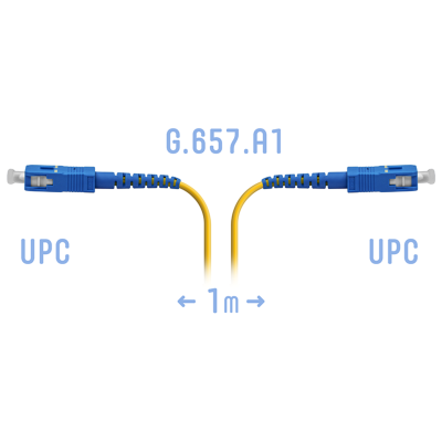 Патчкорд оптический SC/UPC SM G.657.A1 1 метр, 2мм