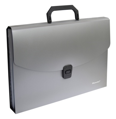 Портфель Silwerhof Perlen 322716-01 6 отдел. A4 пластик серебристый металлик