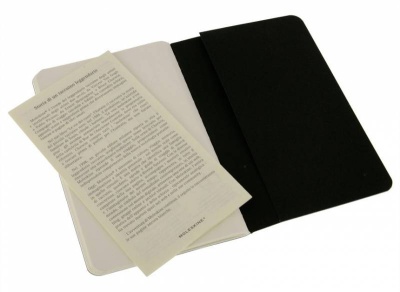 Блокнот Moleskine CAHIER JOURNAL QP313 Pocket 90x140мм обложка картон 64стр. нелинованный черный (3шт)