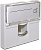 Вставка Lanmaster с штрокой (LAN-SIP-23L-WH) 1xKeystone Mosaic белый упак:1шт