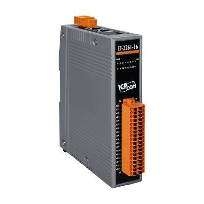 Ethernet-модуль с 16 каналами силового реле (тип Form A), со встроенным 2-портовым Ethernet-коммутатором