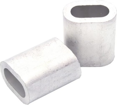 Зажим алюминиевый 6мм DIN3093 для троса