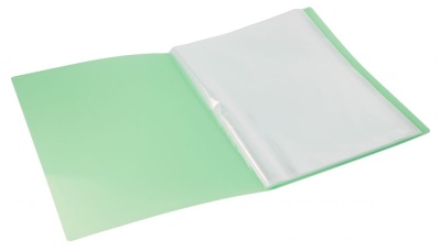 Папка-портфолио с 40 прозр.вклад. Бюрократ Gems GEMPP40GRN A4 пластик 0.7мм карм.на лиц.стор. зеленый турмалин