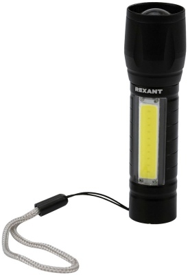 Фонарь универсальный Rexant черный 3.5Вт лам.:светодиод.x1 (75-714)