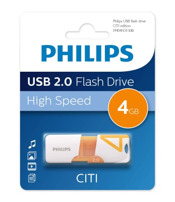 Флеш накопитель 4GB PHILIPS CITI2.0 4GB, USB 2.0